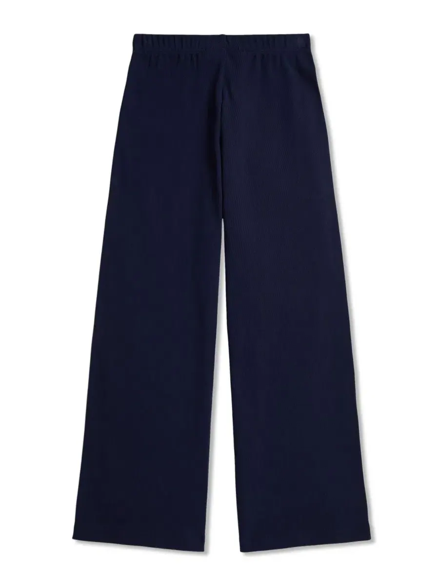 Штаны для девочек с широкими штанинами, Ribbed Wide-Leg Pant Polo Ralph Lauren — изображение 4 из 5, темно-синий