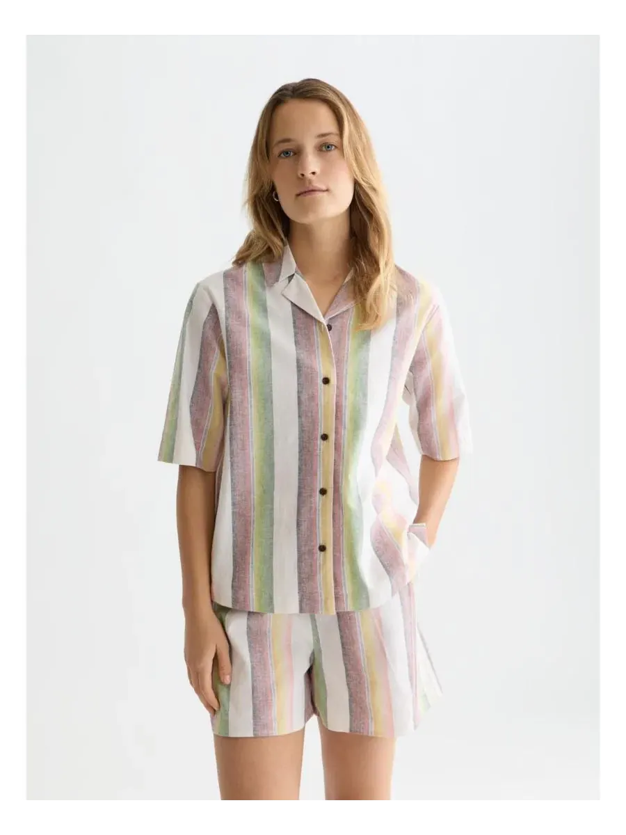 Рубашка с коротким рукавом и воротником, модель Faded Striped SCOTCH & SODA