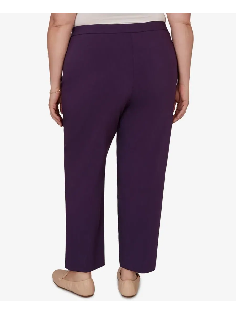 Брюки с заниженной талией Allure Stretch Alfred Dunner — изображение 5 из 5, сливавый