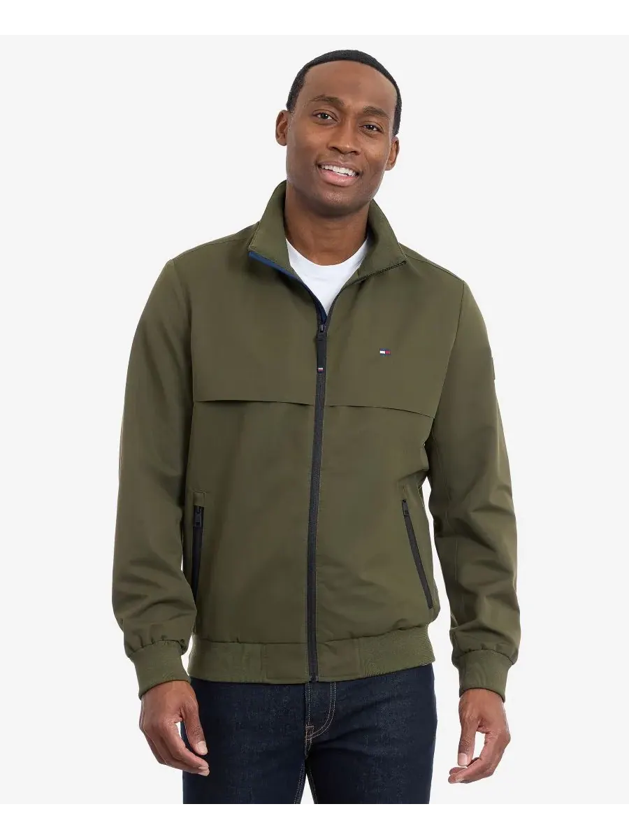 Мужская водостойкая куртка для яхтинга, стандартного кроя Tommy Hilfiger — изображение 2 из 6, оливковый