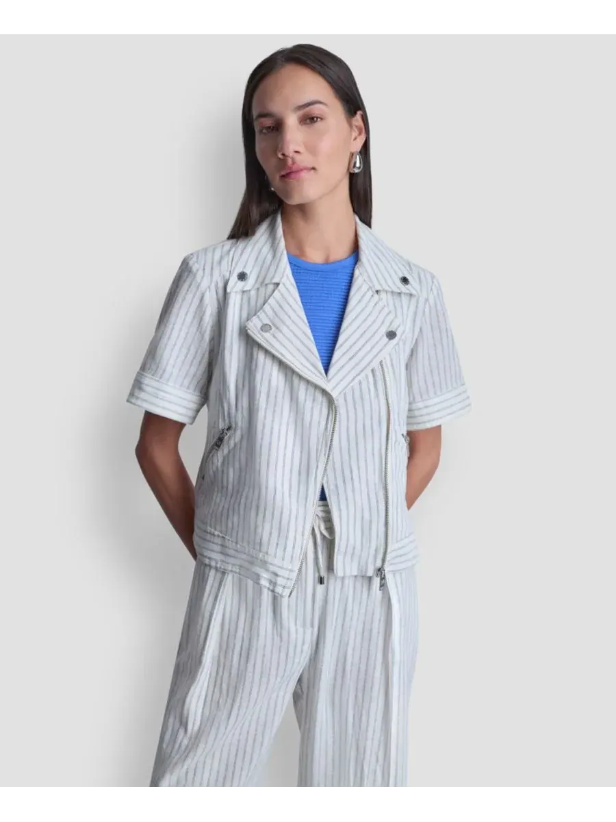 Женская полосатая куртка с воротником Dkny
