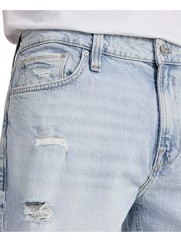 Мужские шорты из стрейч-денима Wyatt Regular-Fit GUESS — изображение 3 из 4, индиго