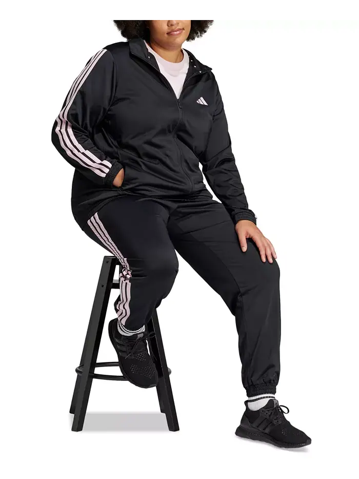 Женские спортивные брюки Plus Size Tricot 3-Stripes adidas — изображение 3 из 5