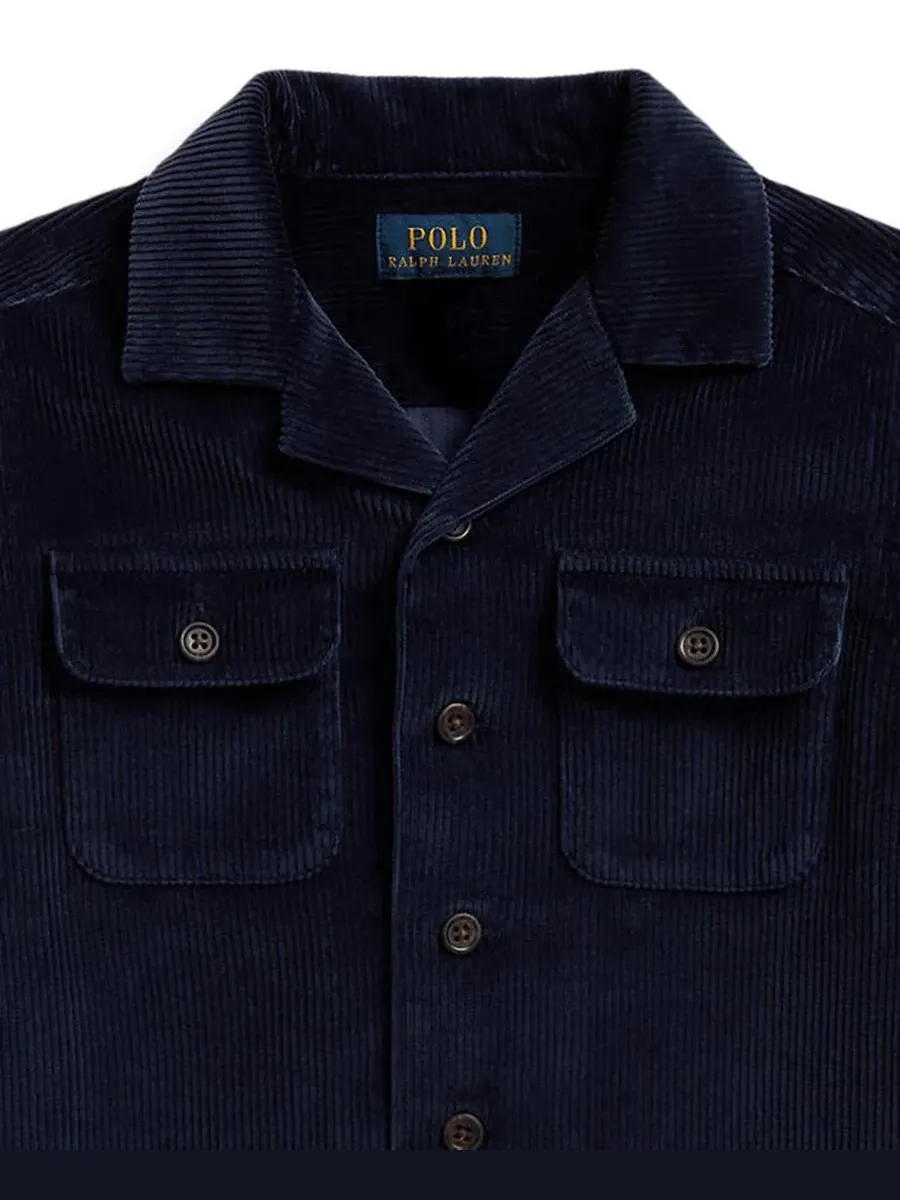 Куртка-рубашка из хлопкового вельвета, с длинным рукавом Polo Ralph Lauren — изображение 3 из 3, темно-синий