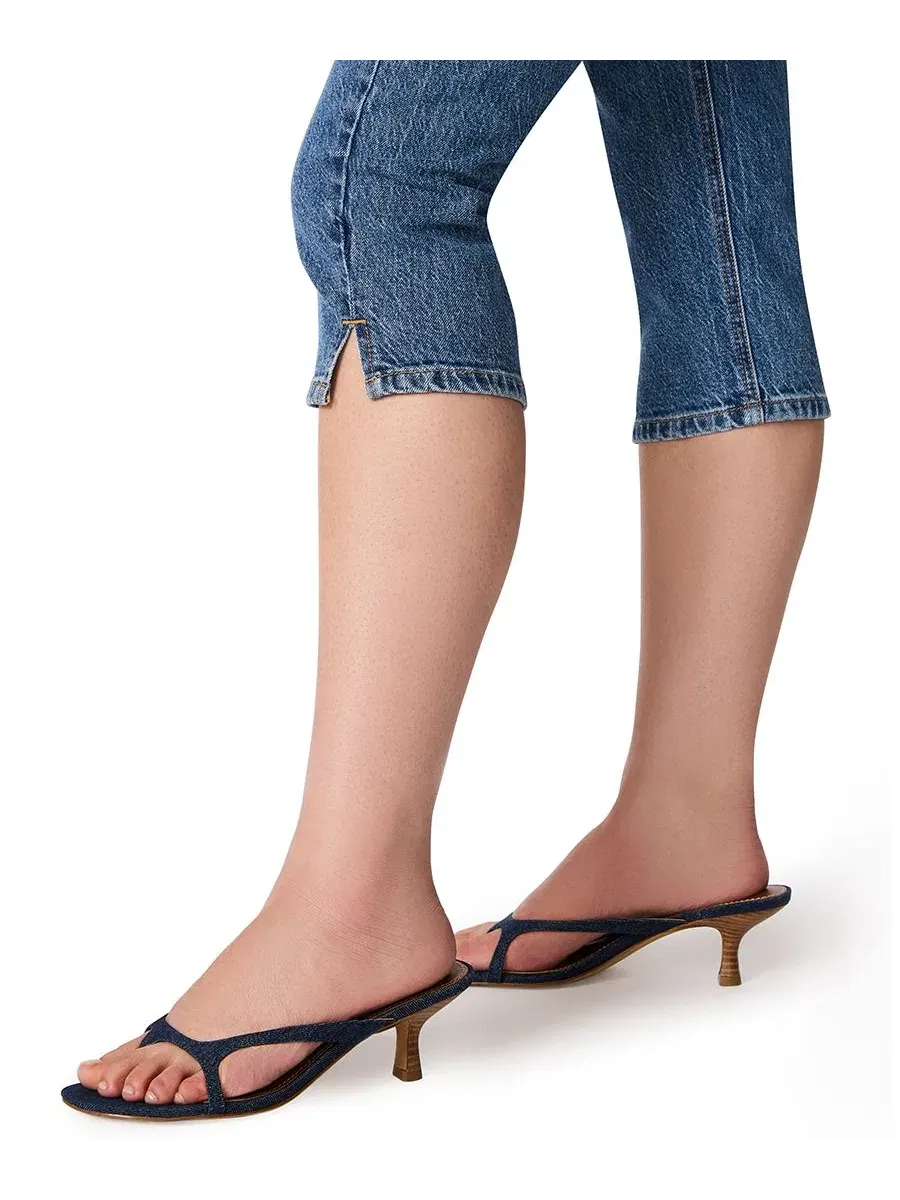 Капри из денима с заниженной посадкой, модель Devan Steve Madden — изображение 4 из 5, джинсовый синий синий