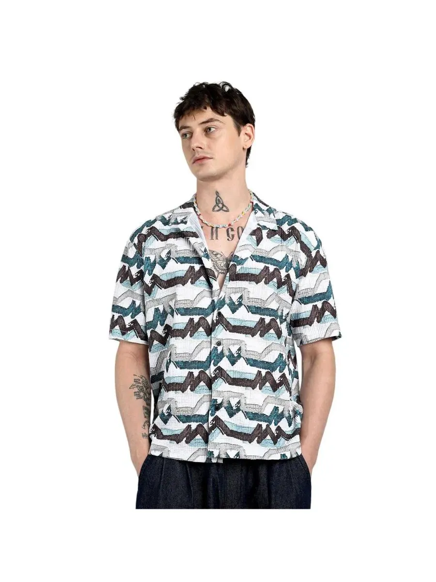 Рубашка с длинным рукавом Oversized Line Strokes Campus Sutra