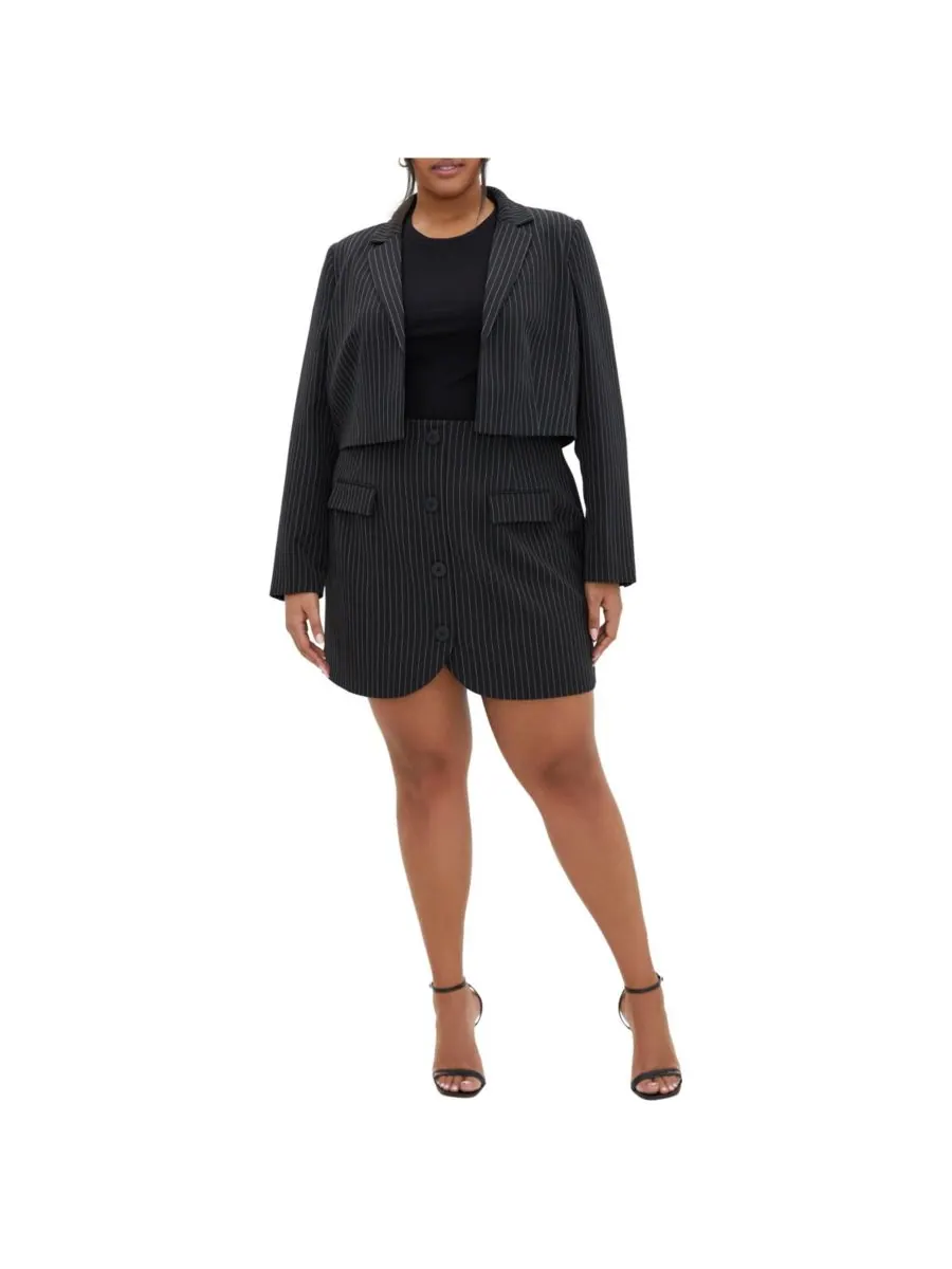 Женская куртка Payton в полоску CITY CHIC — изображение 4 из 5, черный
