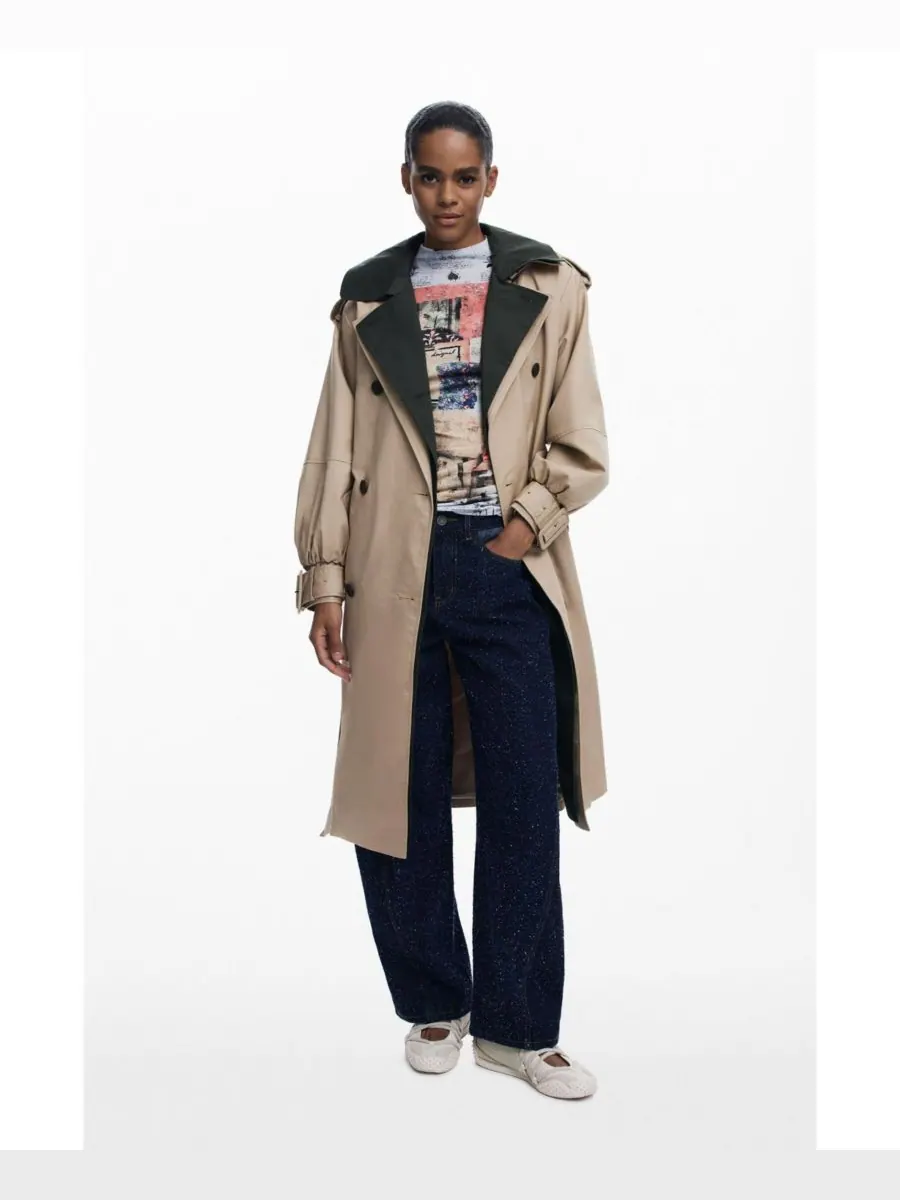 Женский тренч с двойными лацками Desigual