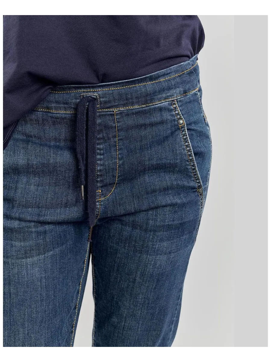 Женские джинсы Iconic Stretch Jeans из эластичного денима Alembika — изображение 3 из 7, джинсовый синий