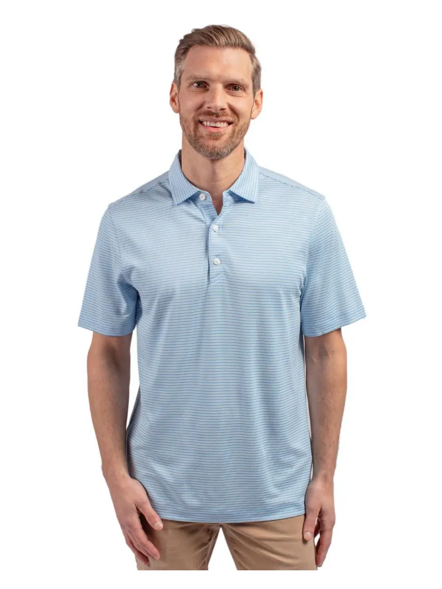 Футболка-поло Forge Eco Double Stripe Stretch Recycled Polo Shirt больших размеров Cutter & Buck