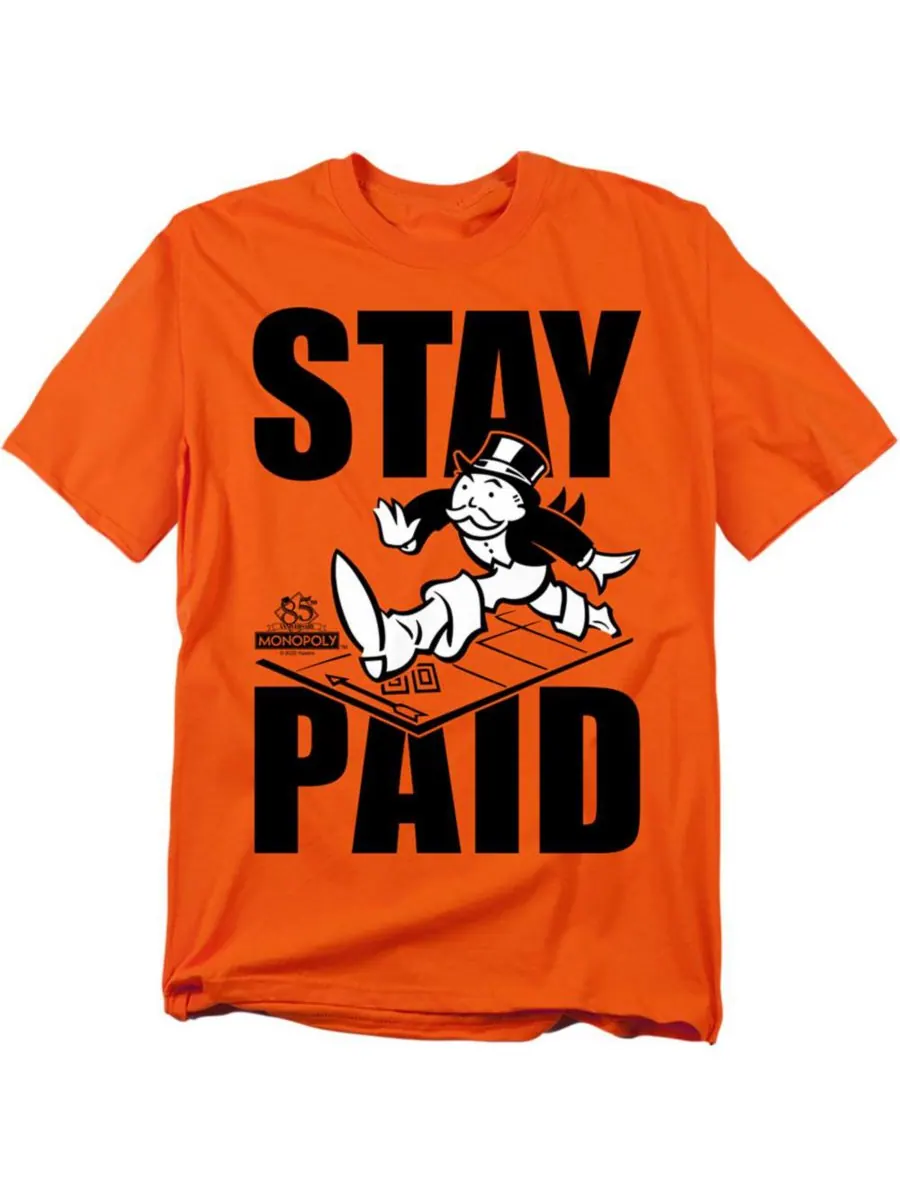 Футболка Big & Lall Stay Paid Monopoly — оранжевый