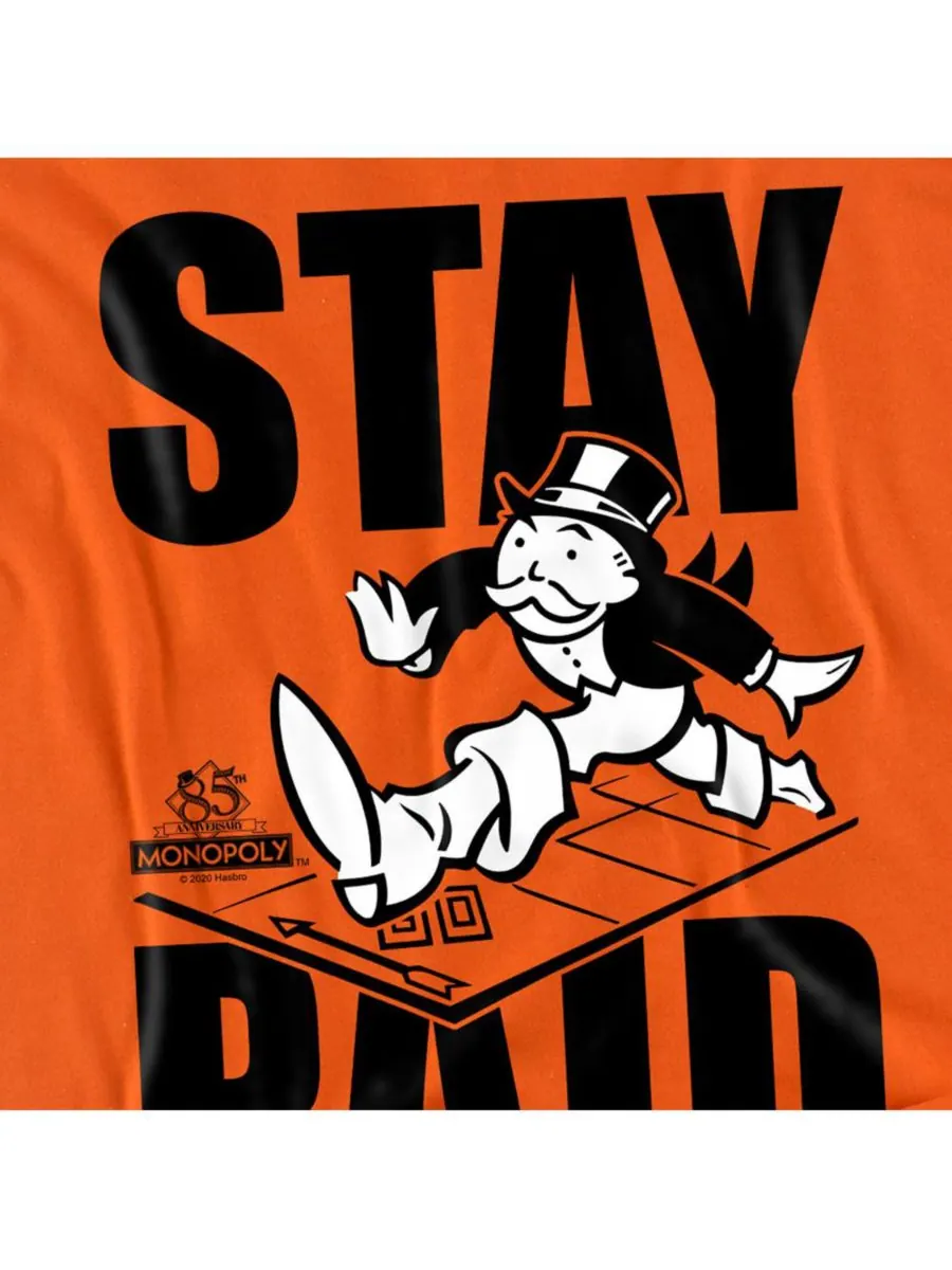 Футболка Big & Lall Stay Paid Monopoly — изображение 2 из 3, оранжевый