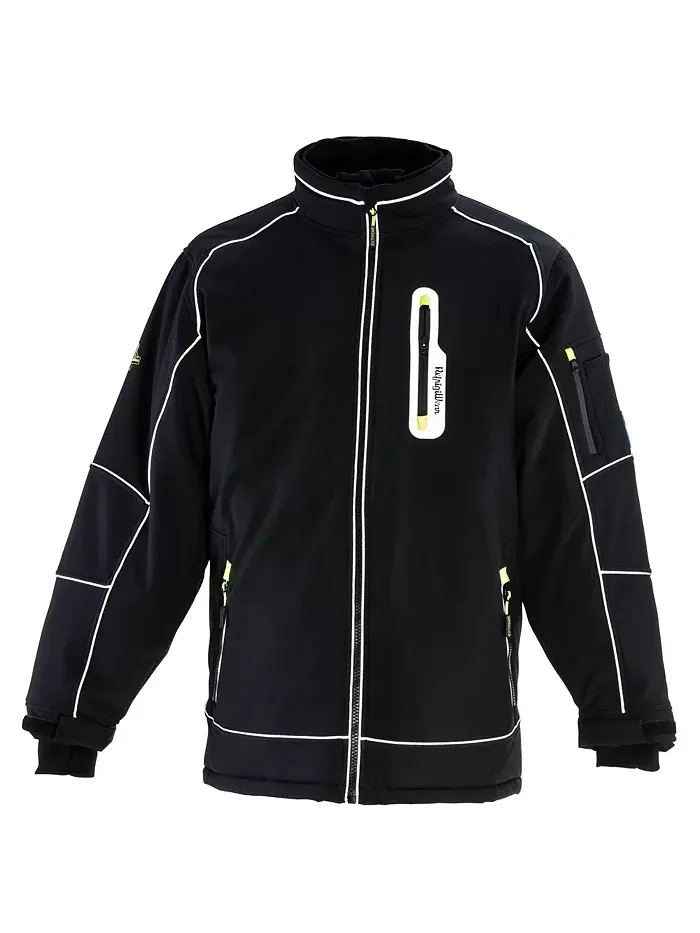 Мужская утепленная ветрозащитная куртка Extreme Softshell - комфорт при -60°F, водонепроницаемая — изображение 2 из 4, черный