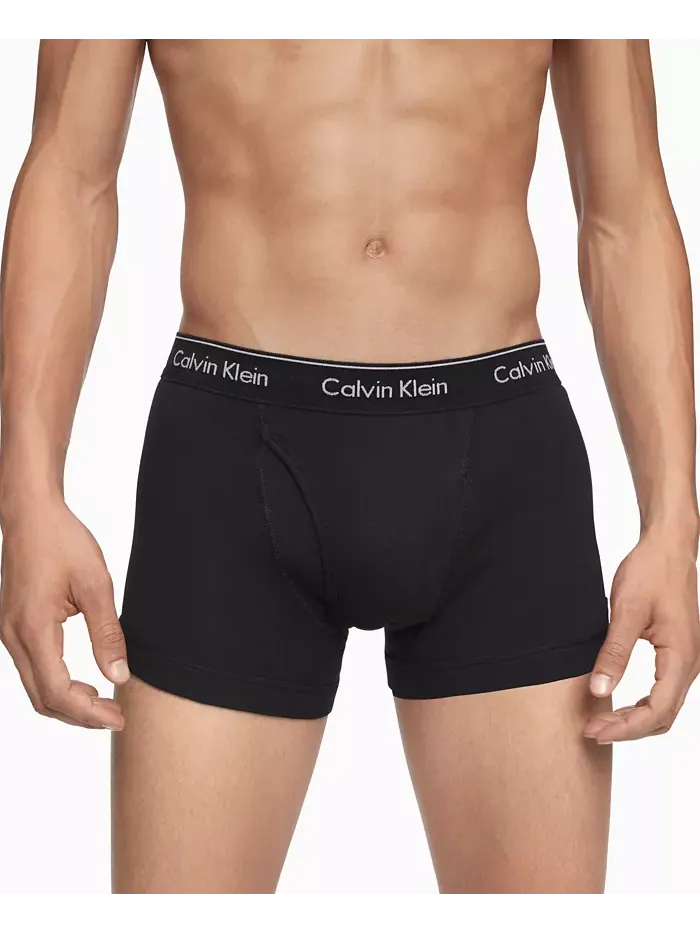 Мужские классические трусы из хлопка, 5 штук Calvin Klein — изображение 4 из 5, черный