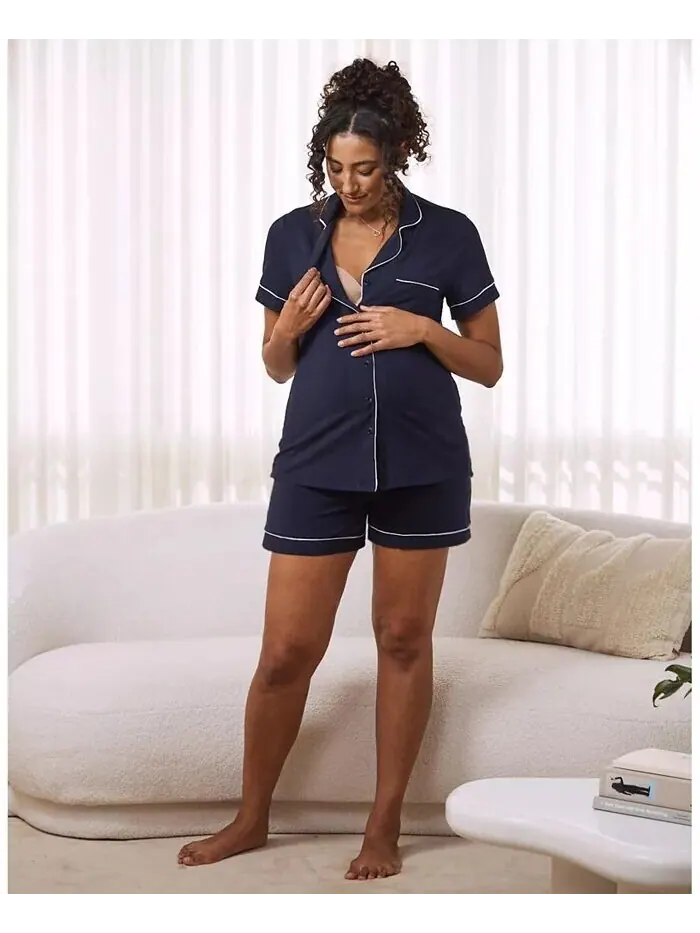 Летняя пижама из двух предметов Maternity Angel ANGEL MATERNITY — изображение 3 из 3, темно-синий