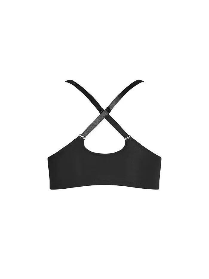 Бюстгальтер Plus Size Smooth & Chic Front Close из хлопка Push Up CITY CHIC — изображение 5 из 5, черный