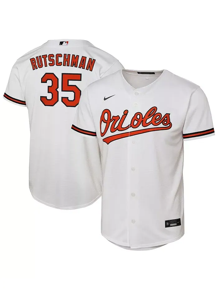 Домашняя реплика игровой футболки Baltimore Orioles Adley Rutschman для больших мальчиков и девочек
