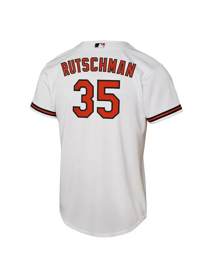 Домашняя реплика игровой футболки Baltimore Orioles Adley Rutschman для больших мальчиков и девочек — изображение 3 из 3