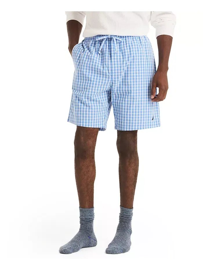 Мужские пижамные шорты из поплина в клетку Nautica