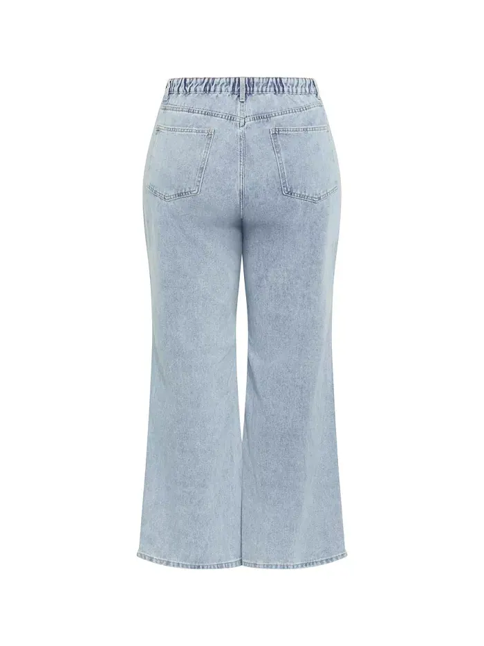 Джинсы Harley Kyla Wide Leg Plus Size CITY CHIC — изображение 4 из 5, светлая стирка