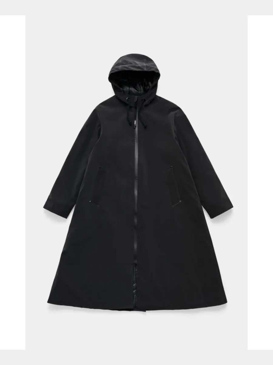 Женское длинное матовое зимнее пальто Mosebacke Stutterheim — изображение 2 из 6, черный