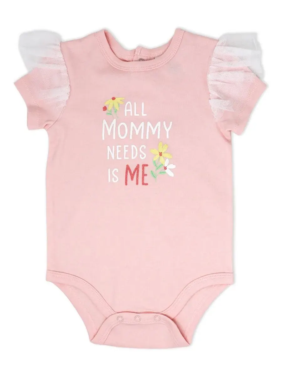 Комплект боди с коротким рукавом, леггинсов и повязки с тюлем Baby Mode — изображение 3 из 5, розовый белый