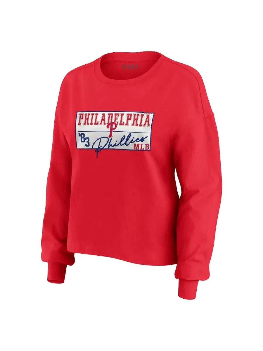 Комплект из футболки с длинным рукавом и шорт с принтом Philadelphia Phillies WEAR by Erin Andrews — изображение 2 из 5