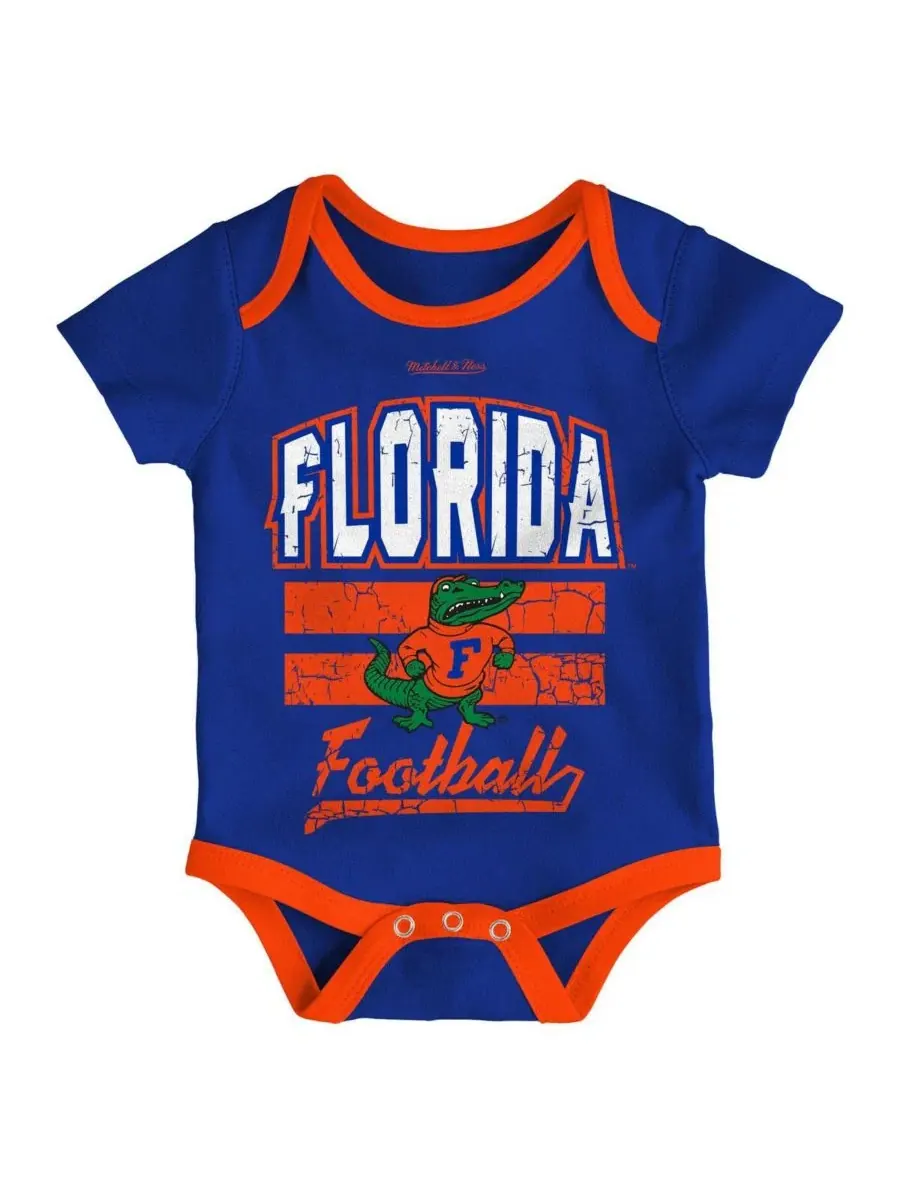 Комплект из 3 предметов для малышей: боди, слюнявчик и пинетки Florida Gators Mitchell & Ness — изображение 4 из 4