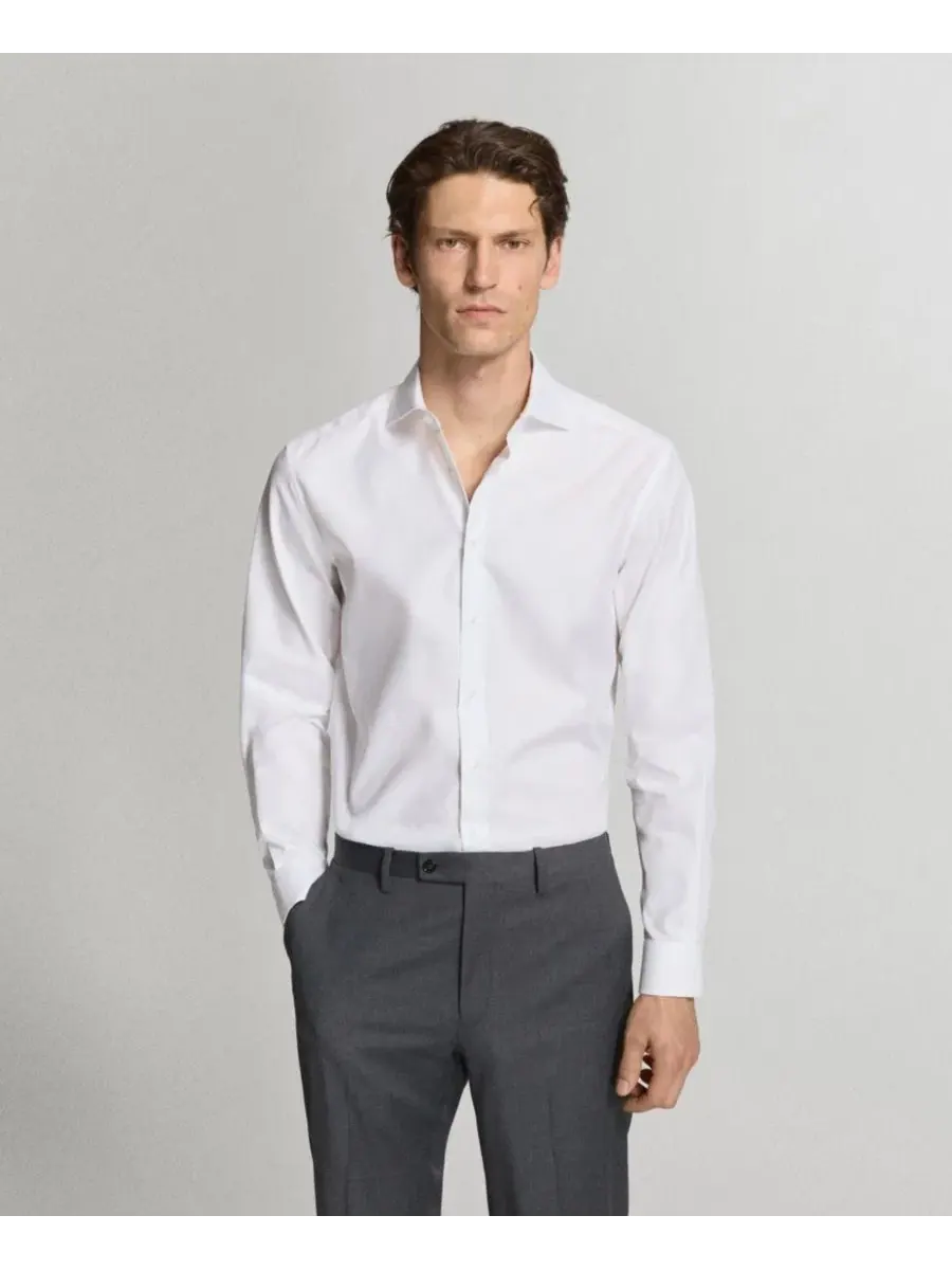 Мужская рубашка классическая Cotton Regular Fit MANGO