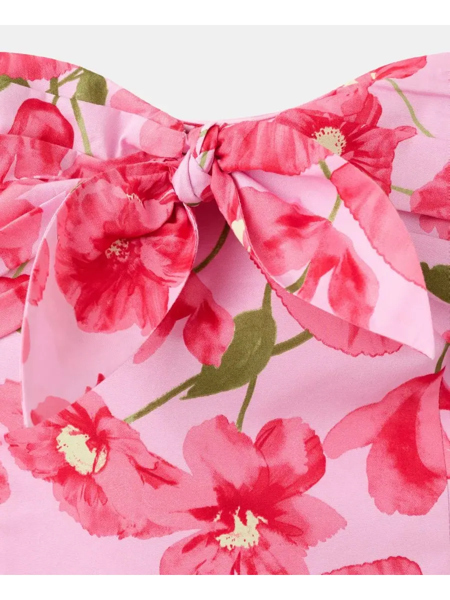 Платье с принтом Bow Floral MANGO — изображение 3 из 7, фуксия