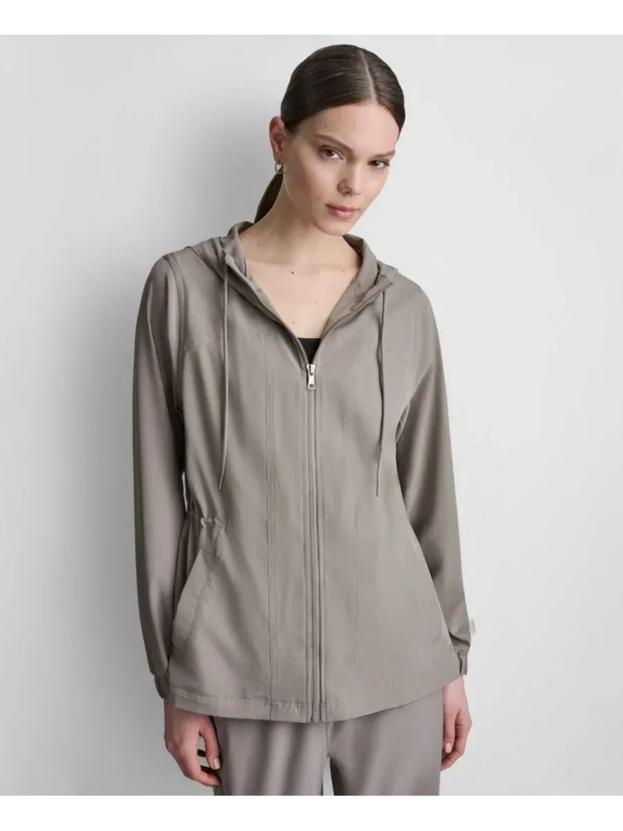 Женская куртка-anorak с капюшоном, на молнии DKNY Sport — изображение 1 из 4, грибной