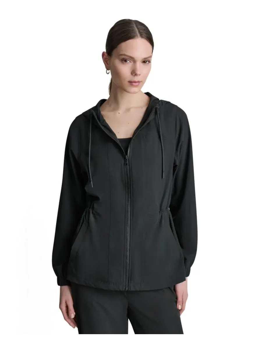 Женская куртка-anorak с капюшоном DKNY Sport — изображение 7 из 8, черный