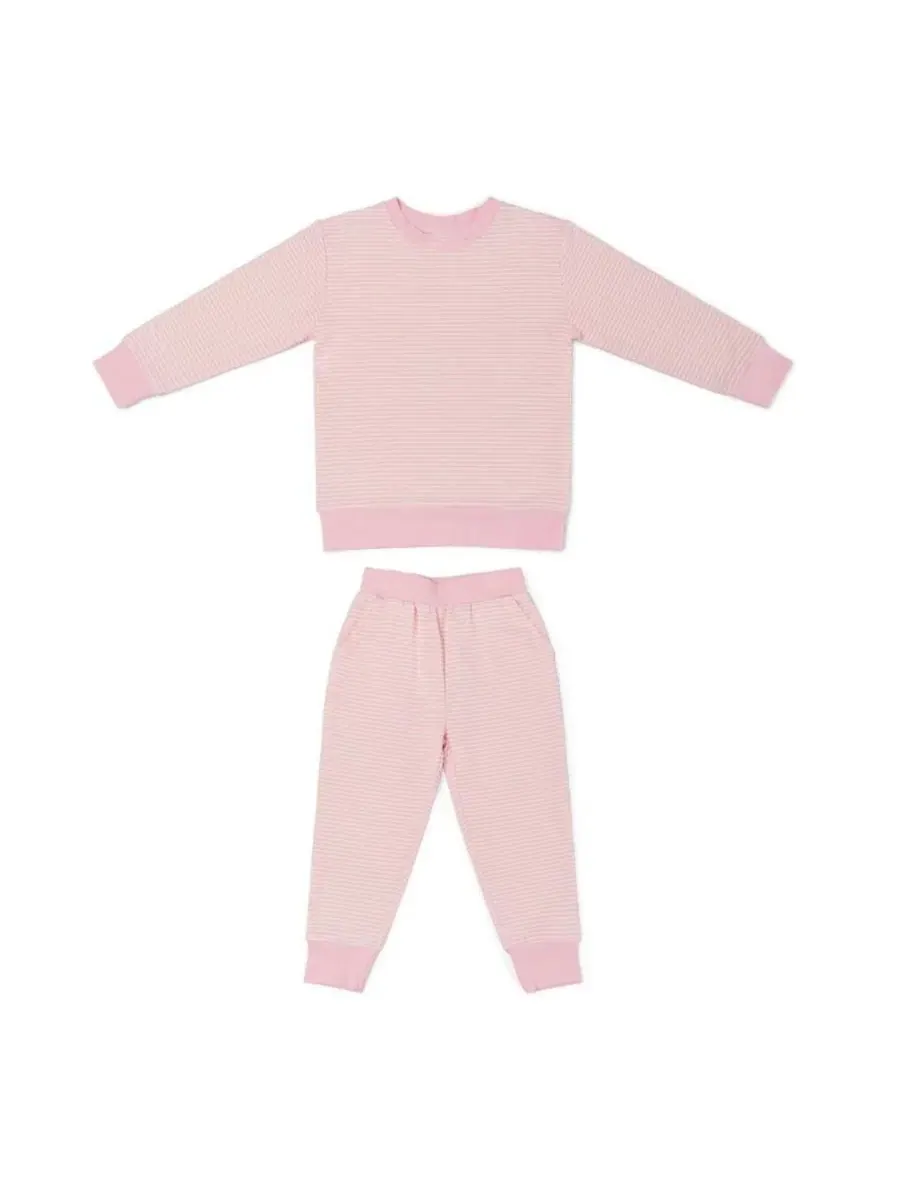 Комплект пижамы Bamboo Sweatsuit Peony Stripe Motette