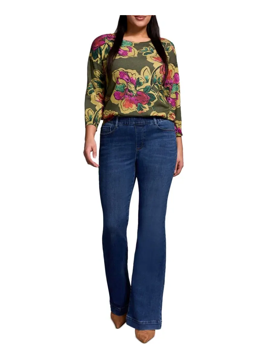 Джинсы клеш с высокой посадкой Audrey Boundless Stretch Denim TRIBAL
