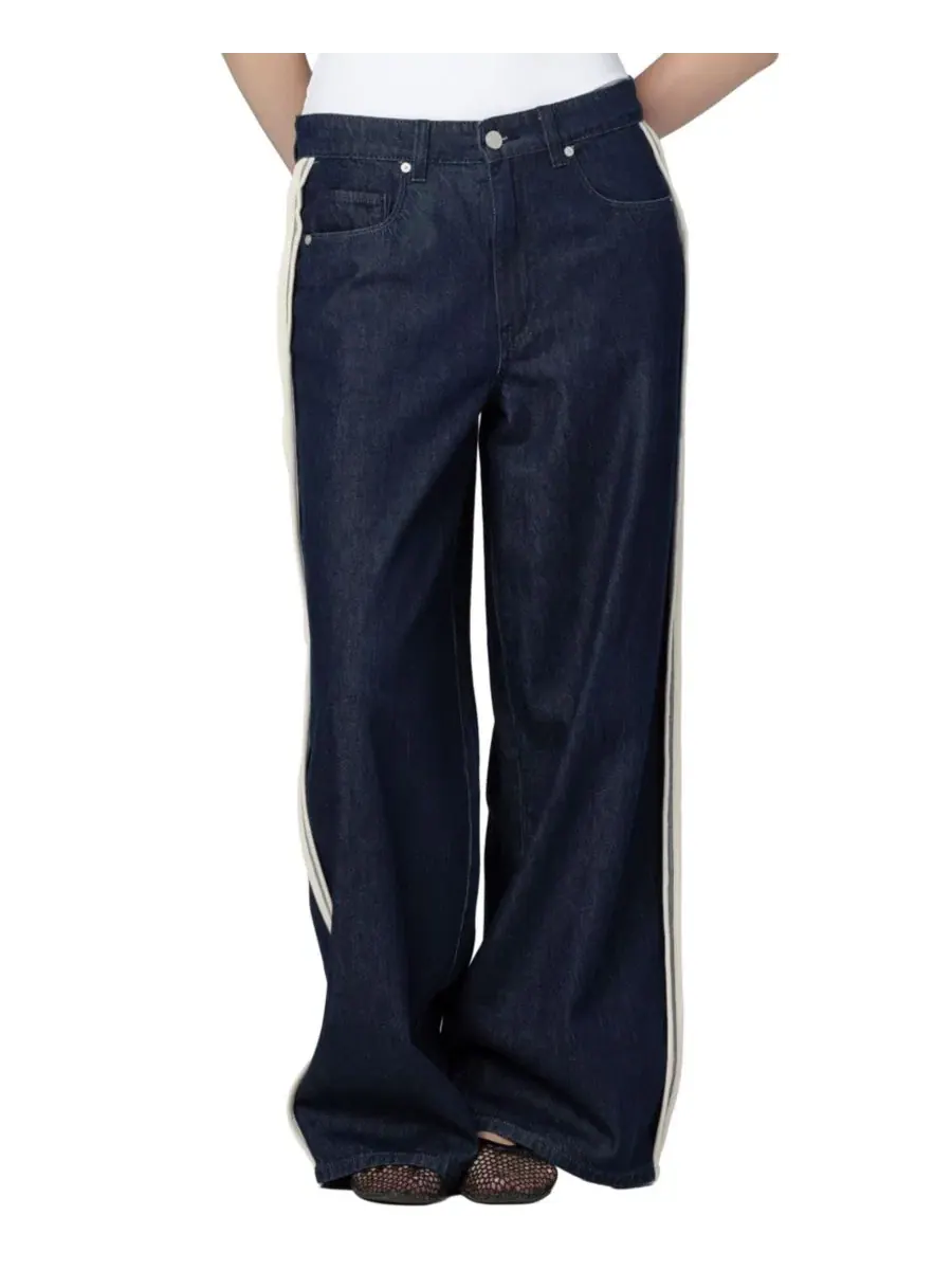 Джинсы с заниженной талией Play Time Harrison Low-Rise Baggy Jeans BLANK NYC