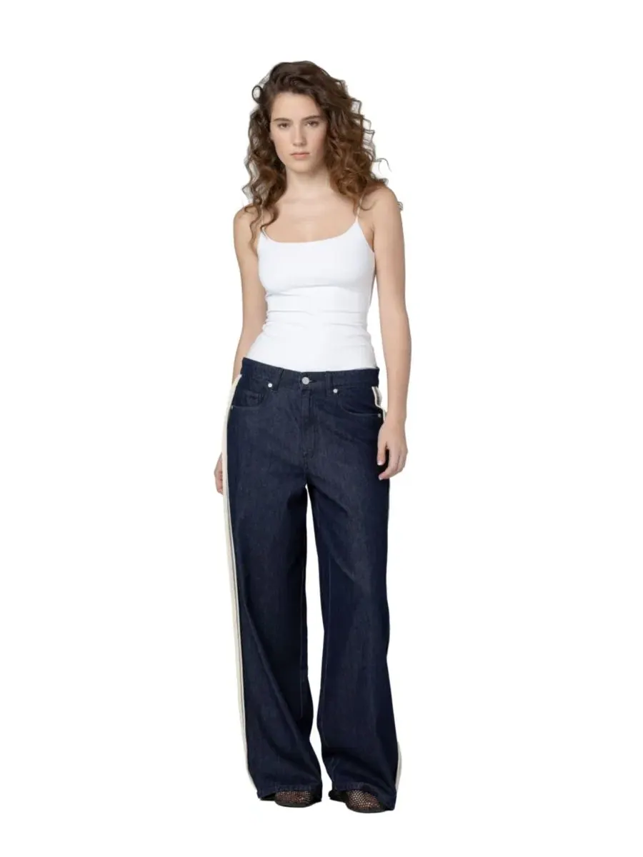 Джинсы с заниженной талией Play Time Harrison Low-Rise Baggy Jeans BLANK NYC — изображение 2 из 4, темный индиго