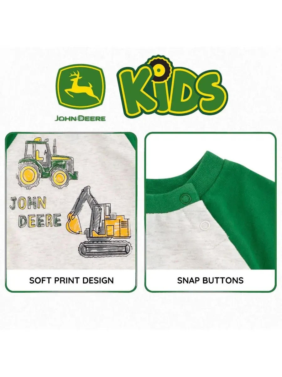 Комплект из футболки и шорт John Deere — изображение 3 из 3, зеленый