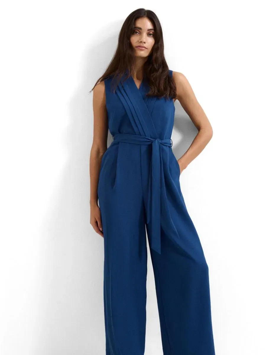 Комбинезон-платье без рукавов Maisley Pleated Cropped Phase Eight — изображение 3 из 6, синий