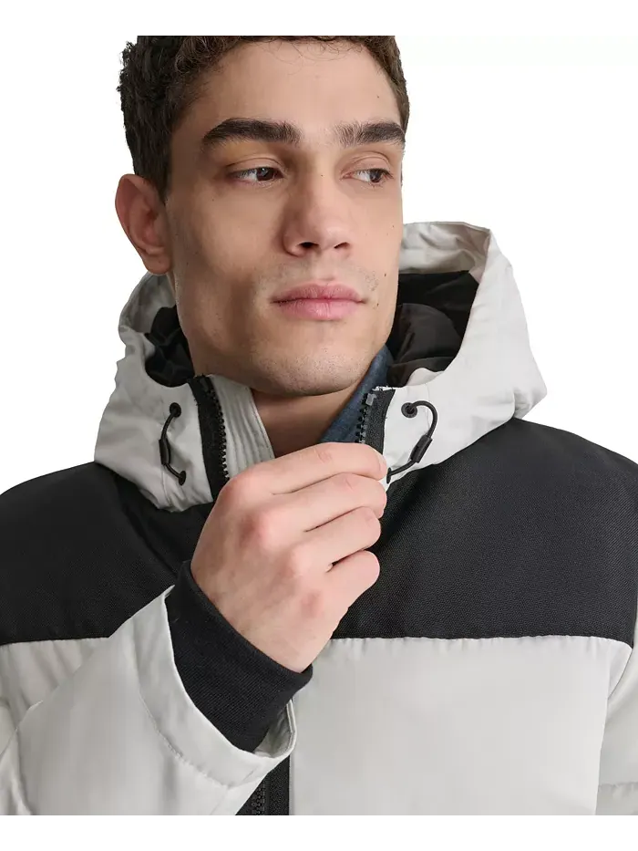 Мужская утепленная куртка Mixed-Media DKNY — изображение 2 из 2, ледяной