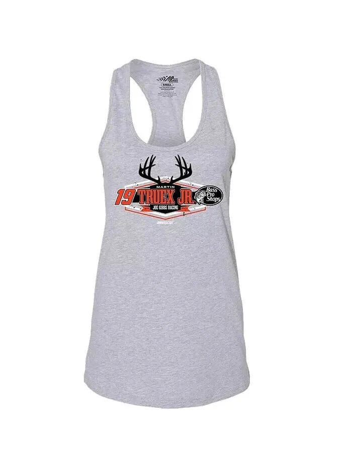 Женская серая майка Martin Truex Jr Racer Back Joe Gibbs Racing Team Collection — изображение 3 из 3, серый