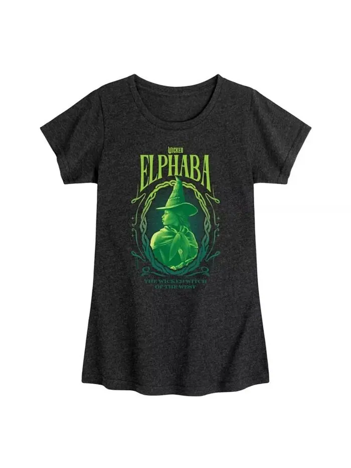 Футболка с рисунком Elphaba для девочек Wicked — черный