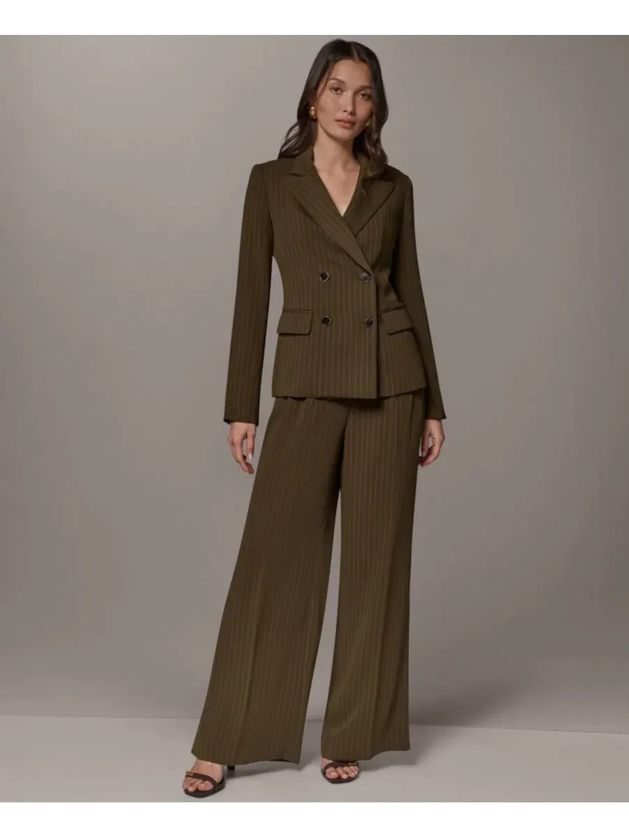 Женский пиджак с лацканами Donna Karan New York — изображение 2 из 13, оливковый