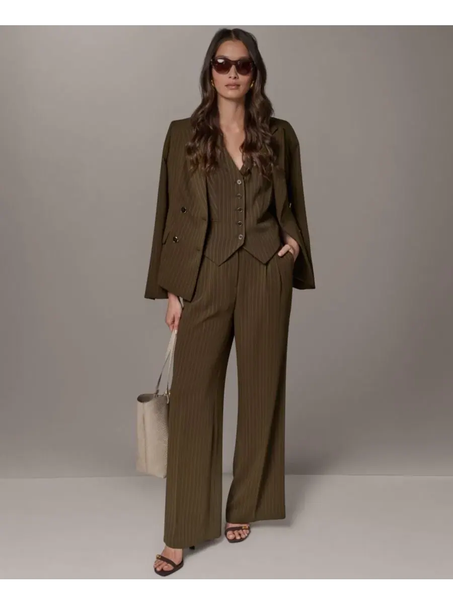 Женский пиджак с лацканами Donna Karan New York — изображение 12 из 13, оливковый