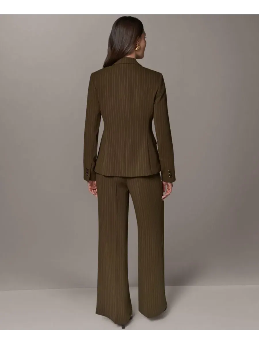 Женский пиджак с лацканами Donna Karan New York — изображение 7 из 13, оливковый
