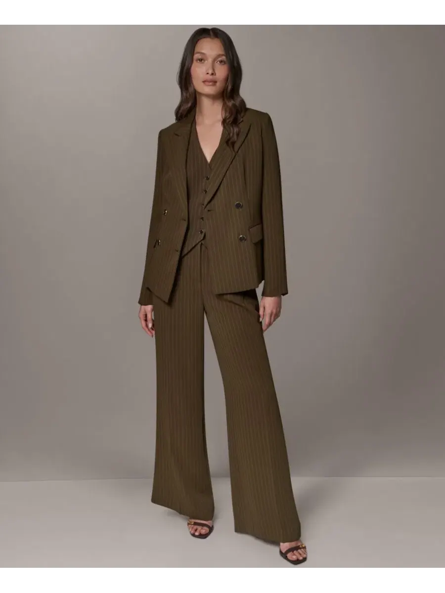 Женский пиджак с лацканами Donna Karan New York — изображение 8 из 13, оливковый