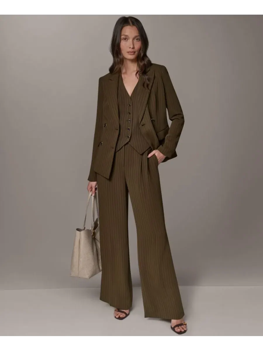 Женский пиджак с лацканами Donna Karan New York — изображение 9 из 13, оливковый