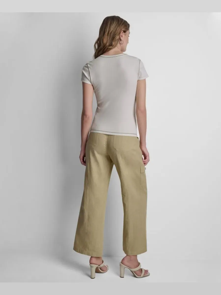 Топ DKNY с контрастной строчкой — изображение 7 из 7, кокос