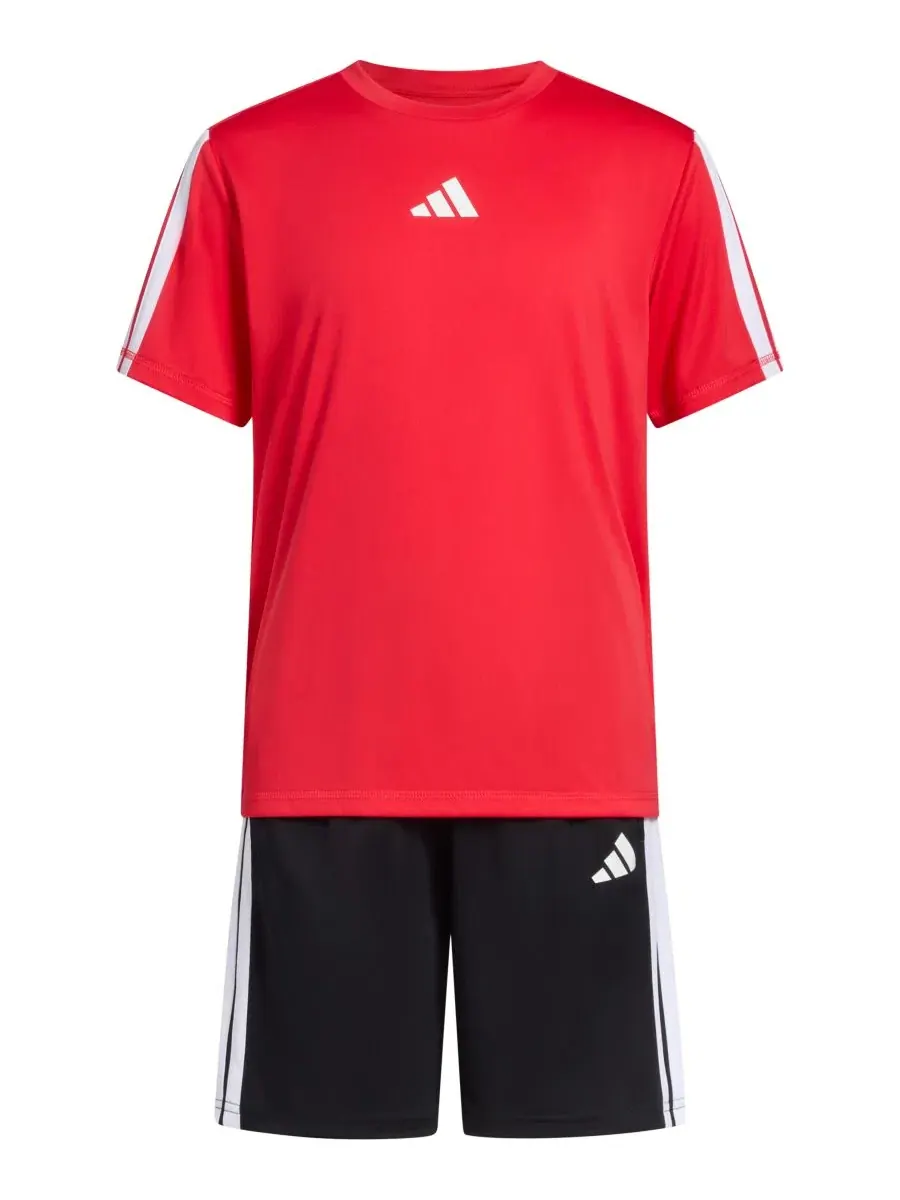 Комплект футболки с шортами, с принтом adidas — изображение 3 из 6, рубин