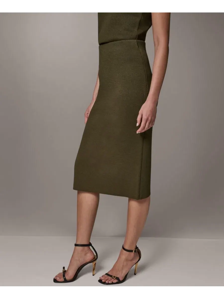 Юбка-карандаш миди Donna Karan New York — изображение 3 из 7, оливковый