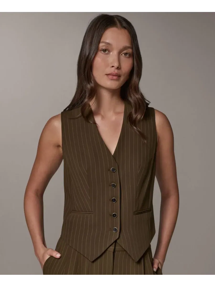 Женский жилет с принтом в полоску Donna Karan New York